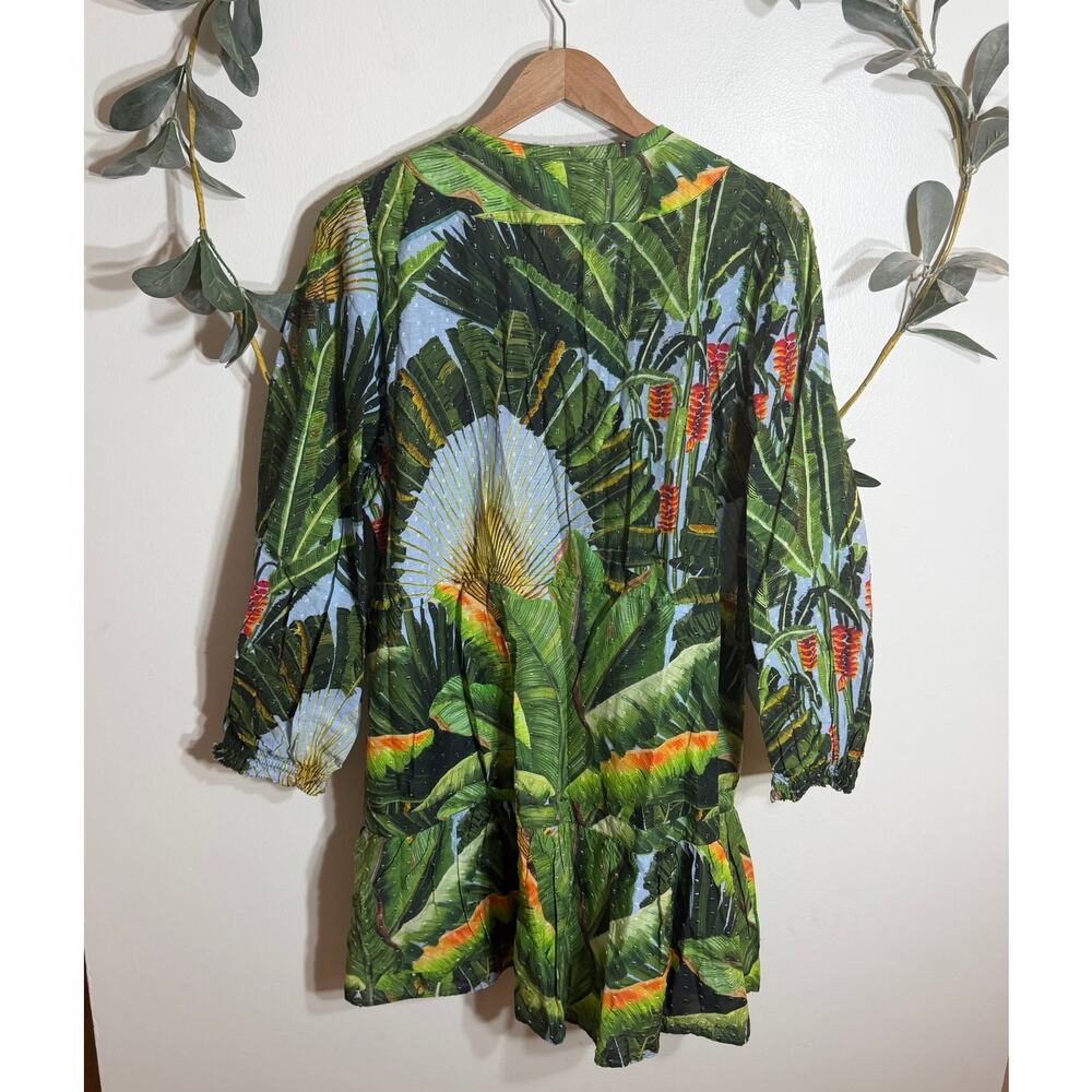NWT Farm Rio Amazonia Forest Blue Mini Dress - Picture 5 of 5